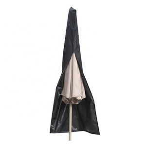 Waterproof Dustproof Patio Parasol Cover With Zip And Draw String Anti- UV Resistant Oxford Polyester Fabric