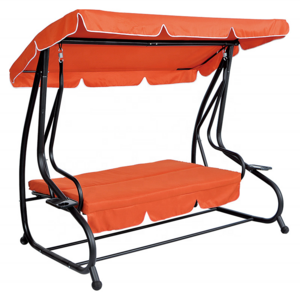 patio swing chair with canopy and bed function reclining outdoor swing chair