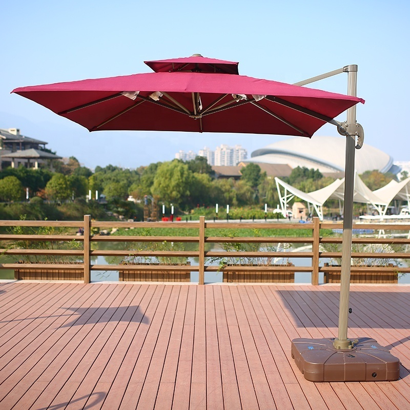 Y Aluminum Material Luxury Garden Outdoor Commercial Patio Table Umbrella  Parasol Sonnenschirm sombrillas para jardin