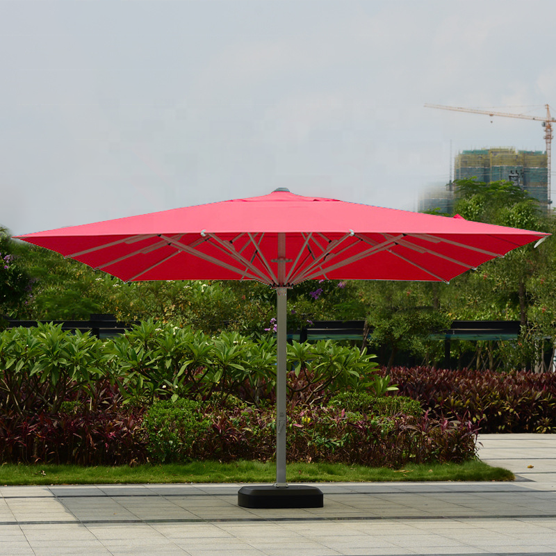 L Heavy Duty Huge Umbrella 4*4M 5*5 M 6*6 M Outdoor Parasol Patio Garden Stand Roman Umbrella Cantilever Aluminum Umbrella