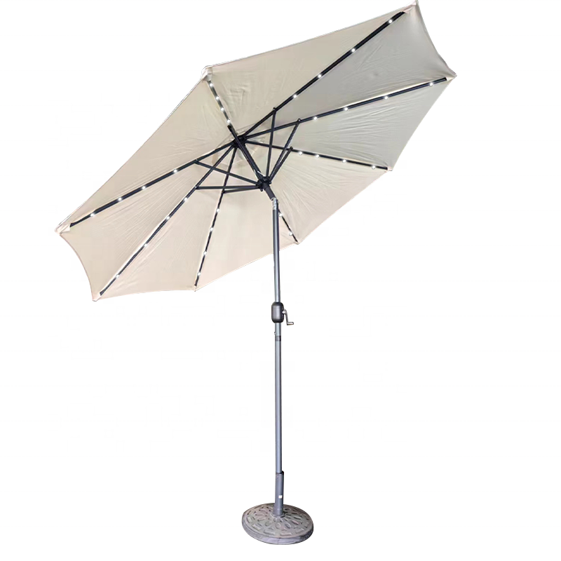 Factory Wholesale Custom Color Garden Sunshade High Quality Patio Umbrella With Solar Led Lights