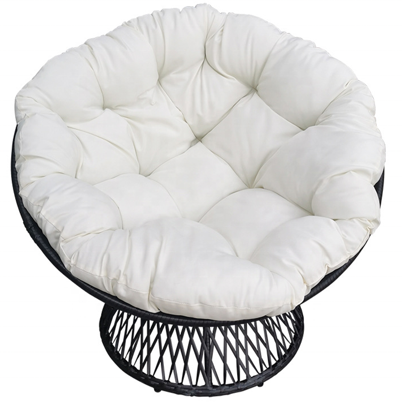 Outdoor Patio Balcony Outdoor Rattan Swivel Wicker Papasan Chair Patio Swing Chair