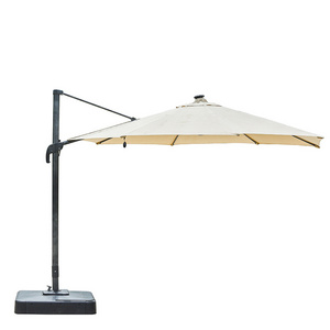 Originality solar light LED 3m garden patio strong parasol heavy duty umbrella with hand crank