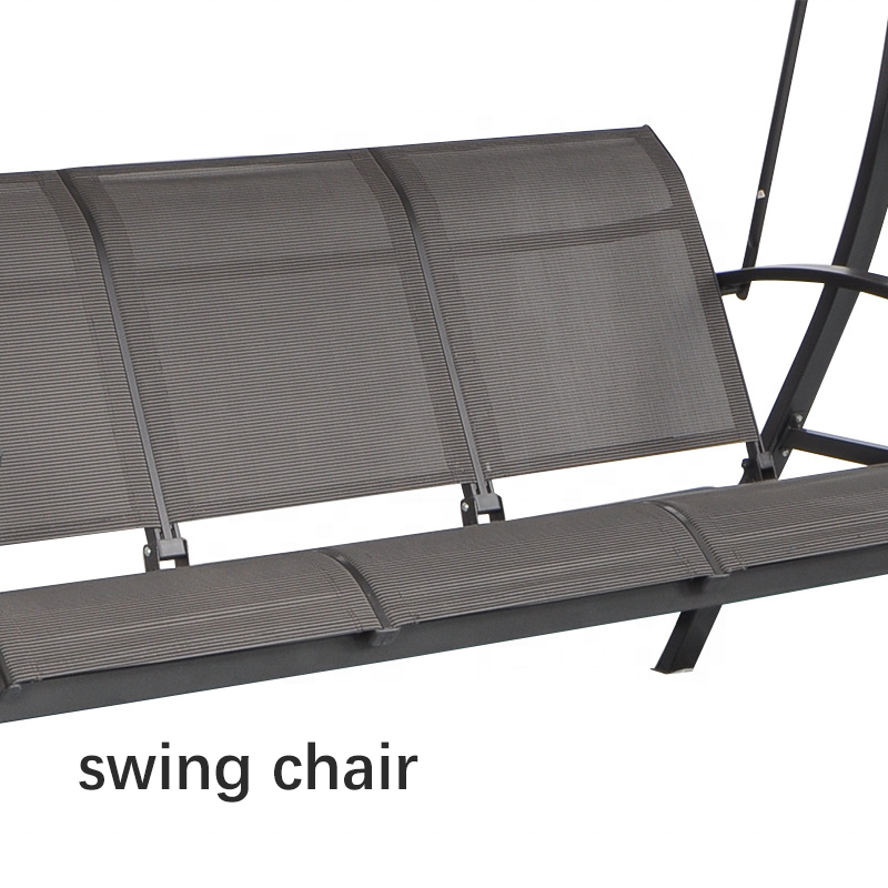 X Swing Chair Hammock Chair Wholesale OEM Customized Garden metal frame swing bed with cushions and canopy