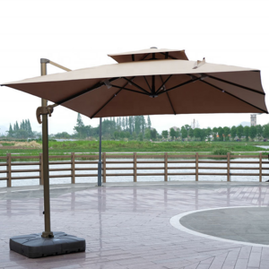 X Rotatable Patio Umbrella Garden  Outdoor Sunshade Aluminum Garden Parasol Cantilever Aluminum Pole umbrella