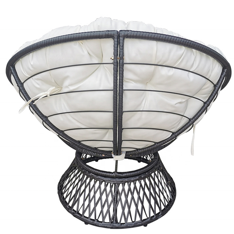 Outdoor Patio Balcony Outdoor Rattan Swivel Wicker Papasan Chair Patio Swing Chair