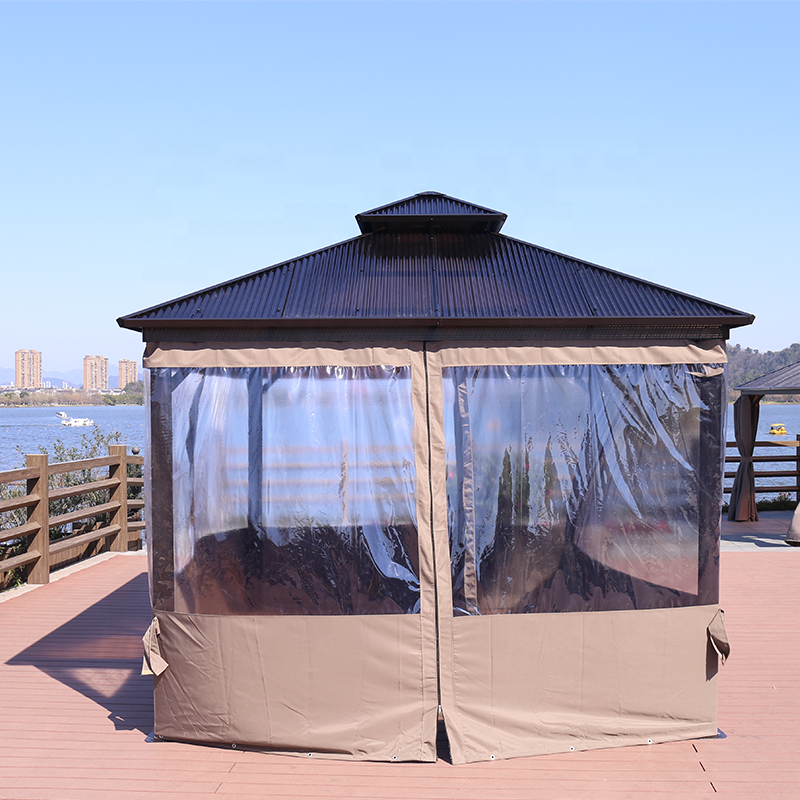 Waterproof Canopy Tent Outdoor Motorized Switch Frame Sail Surface Fabric Roof Roman gazebo