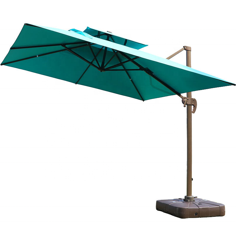 X Rotatable Patio Umbrella Garden  Outdoor Sunshade Aluminum Garden Parasol Cantilever Aluminum Pole umbrella