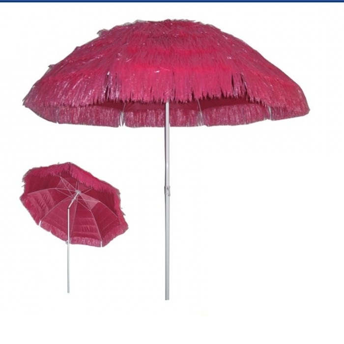 Custom Outdoor Garden Unique Shade Straw Beach Umbrella With Stand