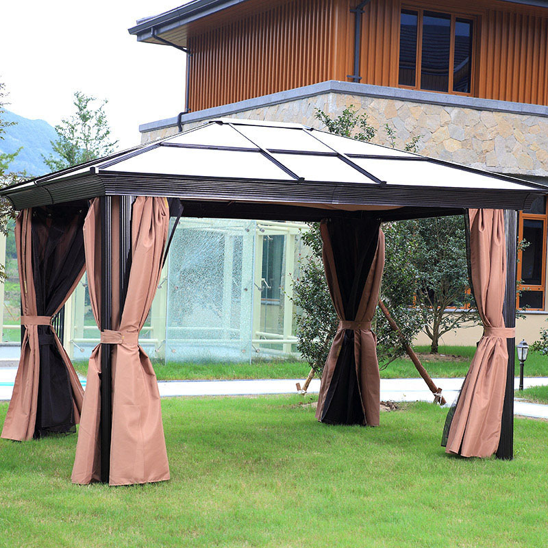 Modern event Aluminum alloy awings Bring curtains and mosquito nets stent dome hardtop gazebo