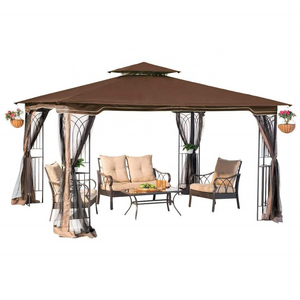 13'x10' High Quality All Weather Outdoor Garden Tent Pavilion With Bug Netting Metal gazebo