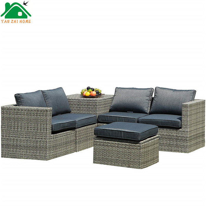 outdoor rattan wicker cube sofa tables chair sets leisure set garden furniture