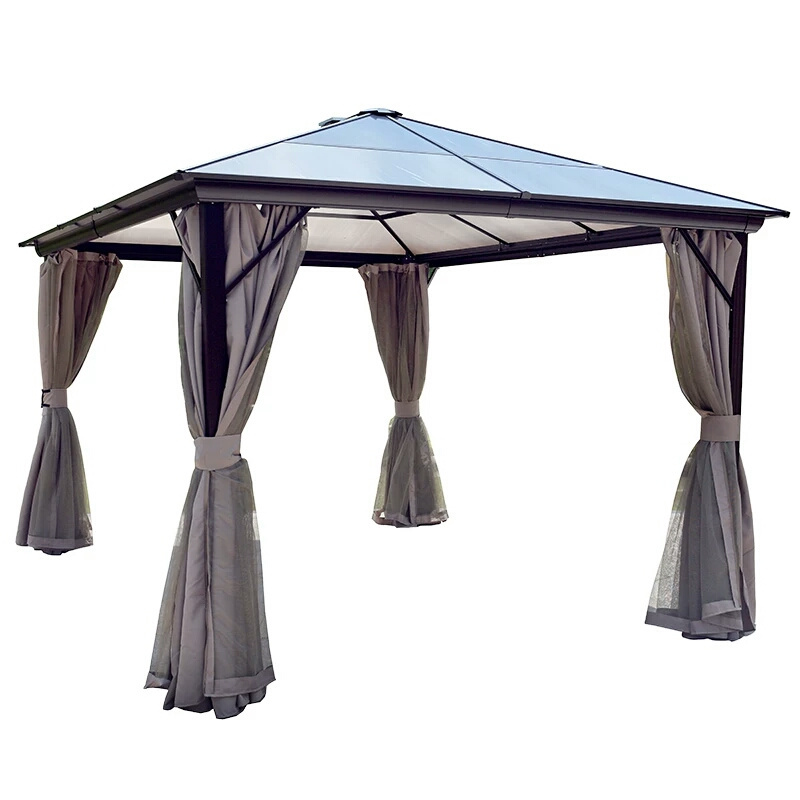 Deluxe Garden Shade Canopy Gazebo Aluminum Outdoor Gazebo Tent With Nets And Curtains