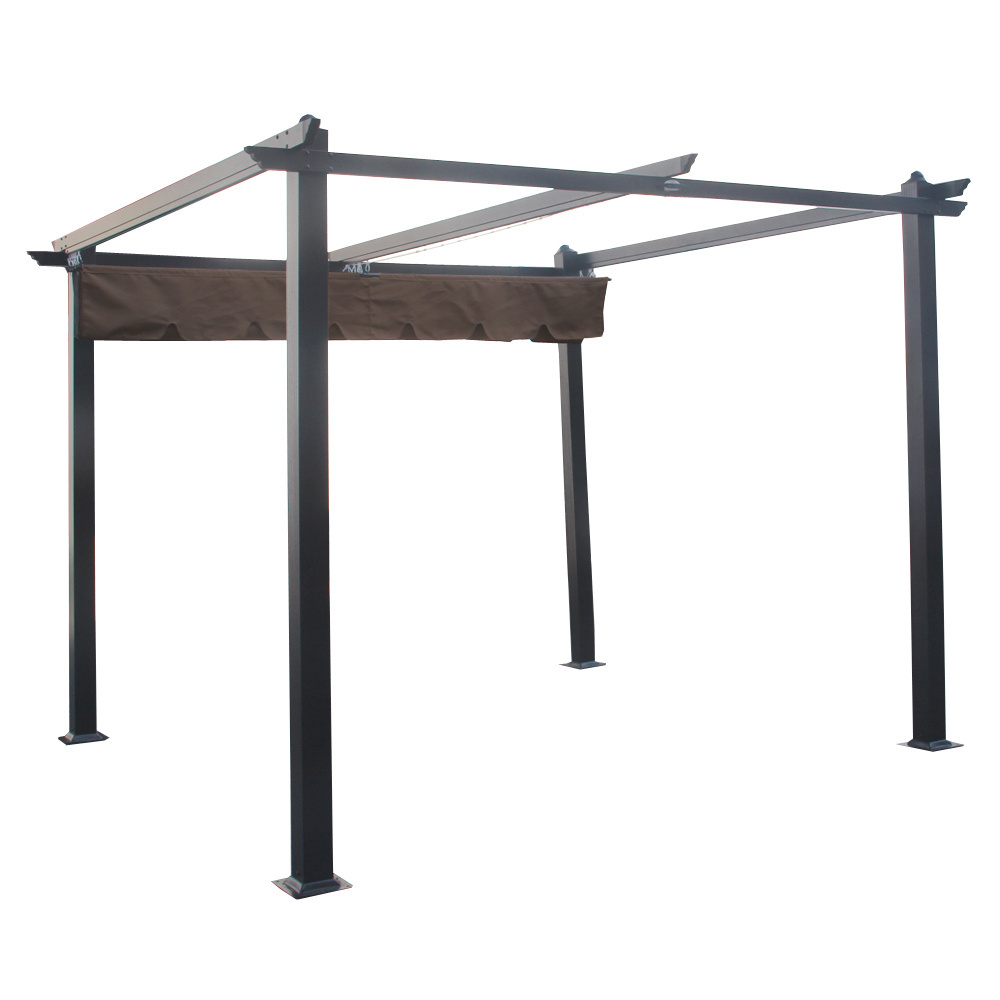 Miramar 10' x 10' 3X3M  Pergola with Retractable gazebo Canopy