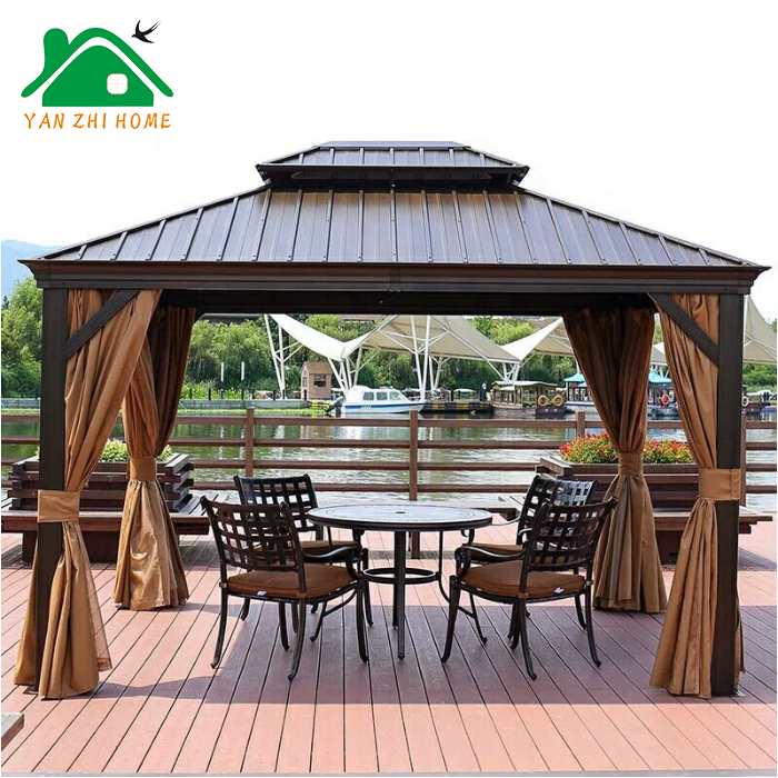 Pavilion Gazebo Wholesale, Canopy Rattan Gazebo Outdoor Garden