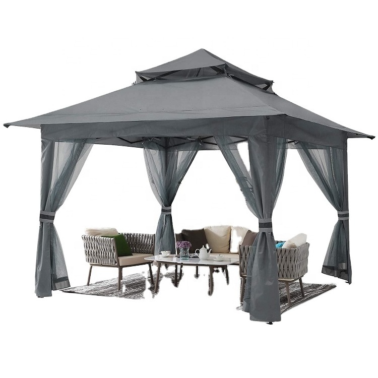 Hot Selling Outdoor Pop up Gazebo Wholesale Canopy Folding Metal Gazebo with Mosquito Netting garden canopy outdoor gazebo