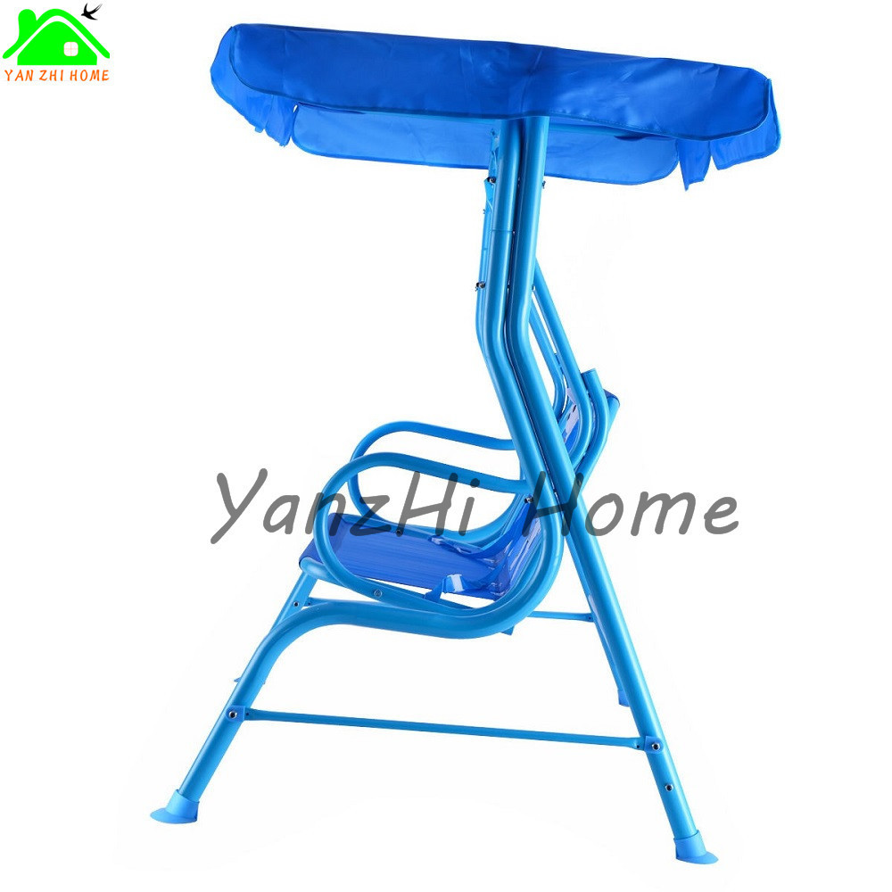 Kids Patio Swing Chair Children Porch Bench Canopy 2 Person Yard