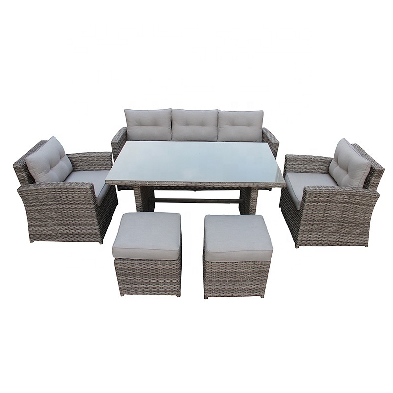 outdoor rattan wicker cube sofa tables chair sets leisure set garden furniture