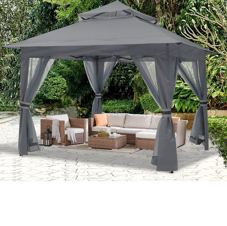 Hot Selling Outdoor Pop up Gazebo Wholesale Canopy Folding Metal Gazebo with Mosquito Netting garden canopy outdoor gazebo