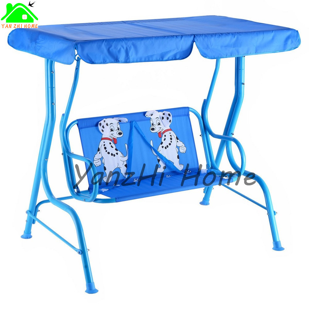 Kids Patio Swing Chair Children Porch Bench Canopy 2 Person Yard