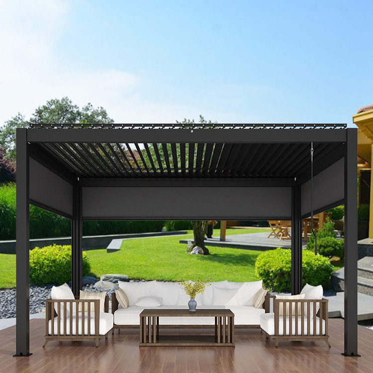 Hotel Swimming Outdoor Manual 3X6m Pool Garden Aluminum Bioclimatic Louvre Systems Gazebo Pergola