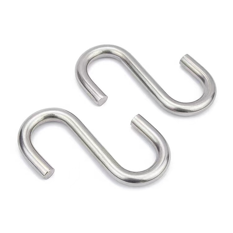 Factory Customized 304/316 Stainless Steel s shape hook with Various sizes Hanging Hooks For Hammock and so on