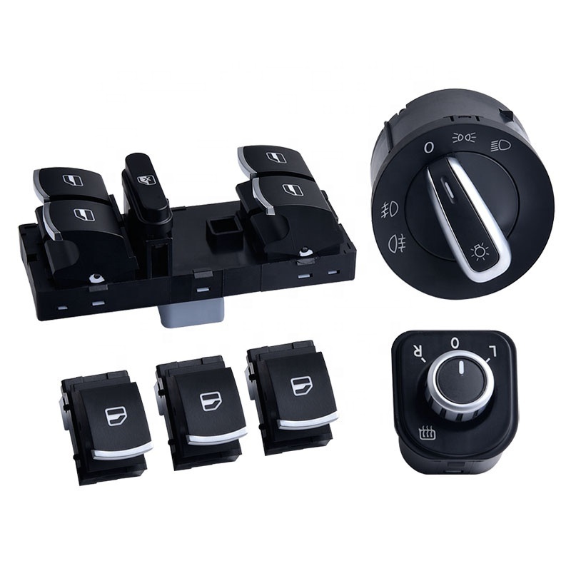 6PCS Window Mirror Headlight Switch for V W Jetta 6 Golf GTI 5 6 Tiguan Passat B6 CC 5ND959857 5ND941431B