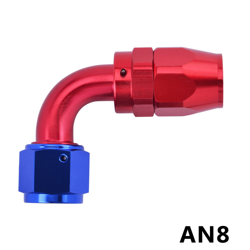 Aluminum Alloy 8AN AN8 90 Degree Swivel Fuel Hose End AN Fitting