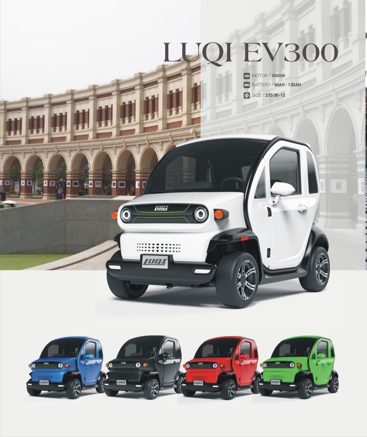 LUQI cargo scooter mobility scooter car 4 wheel electric golf car scooter e lavida