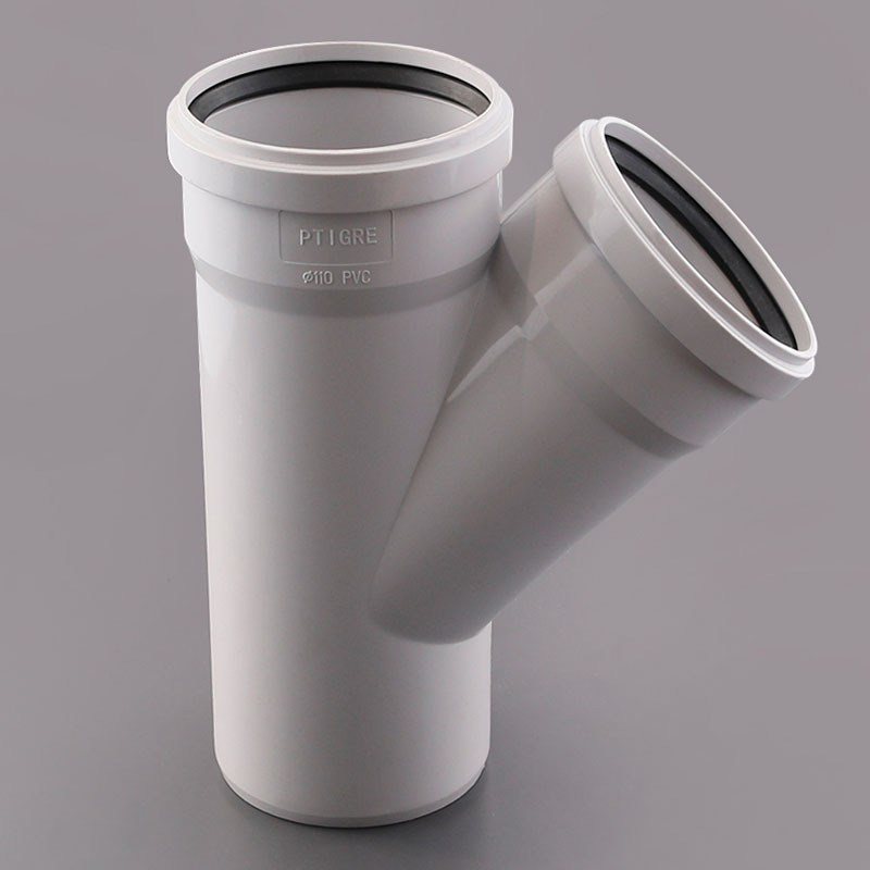 Hot sales in the factory in the current season skew tee with socket plastic tee joint pipe