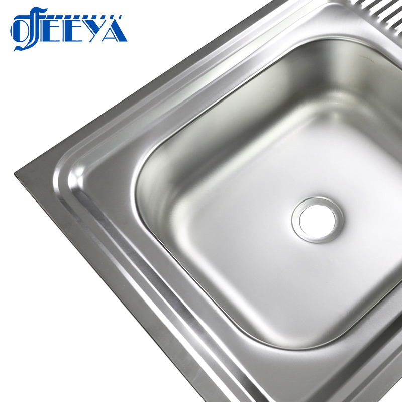 Embedded Modern sus201 farm house sink hot sale stainless steel single bowl double with cheap price kitchen