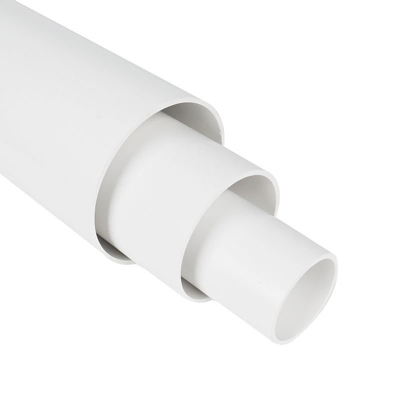 High quality water pipes of various specifications can be customized lean plastic pvc water irrigation pipe polypropylene