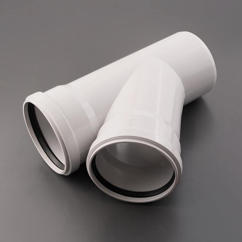 Hot sales in the factory in the current season skew tee with socket plastic tee joint pipe