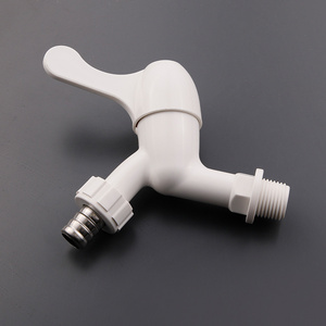 Wholesale pvc plastic tap ware white handle water dispenser taps indoor outdoor use faucet