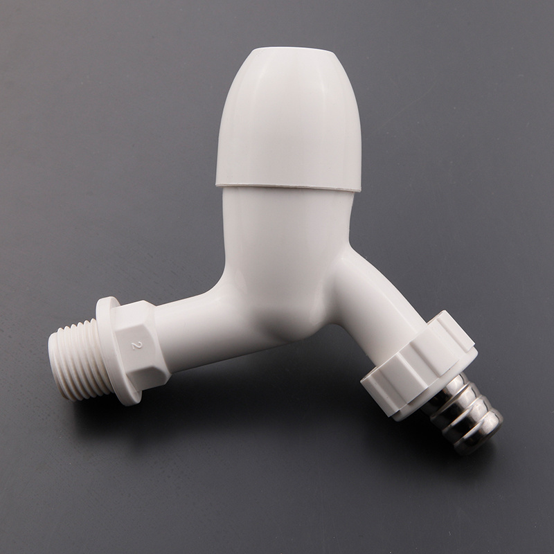 Wholesale pvc plastic tap ware white handle water dispenser taps indoor outdoor use faucet