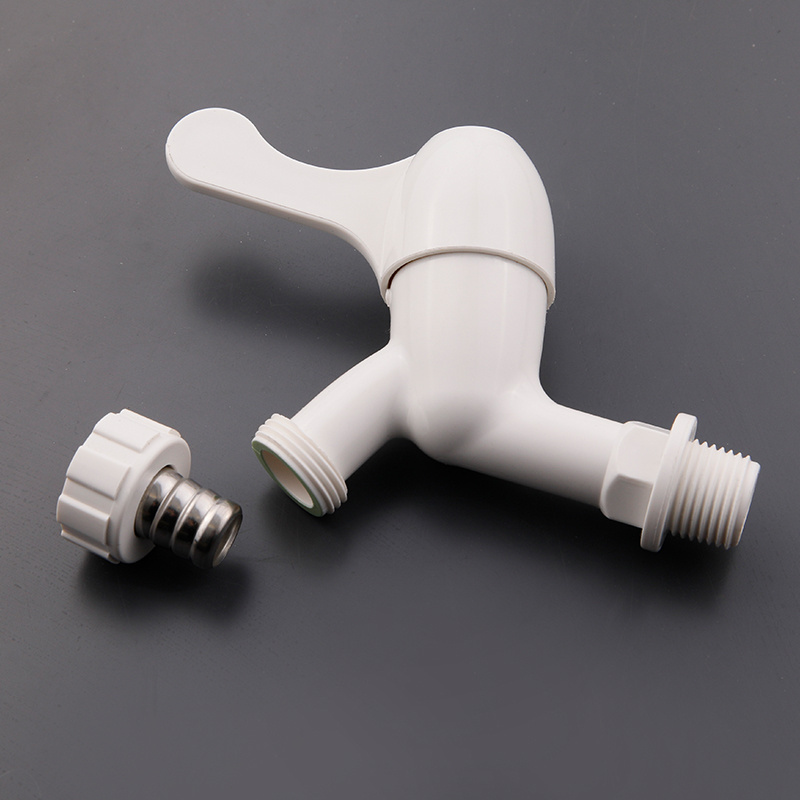 Wholesale pvc plastic tap ware white handle water dispenser taps indoor outdoor use faucet