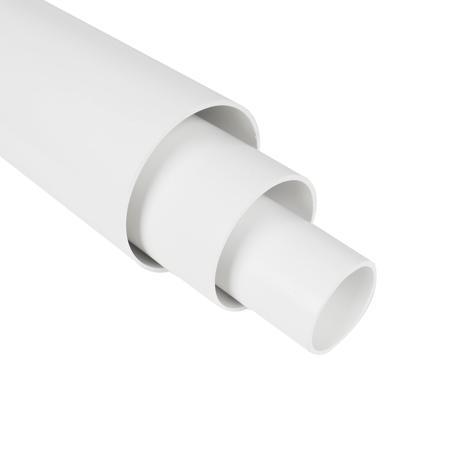 High quality water pipes of various specifications can be customized lean plastic pvc water irrigation pipe polypropylene