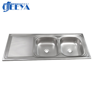 Embedded Modern sus201 sinks sink stainless steel the modern multifunctional for accessories double bowl counter kitchen