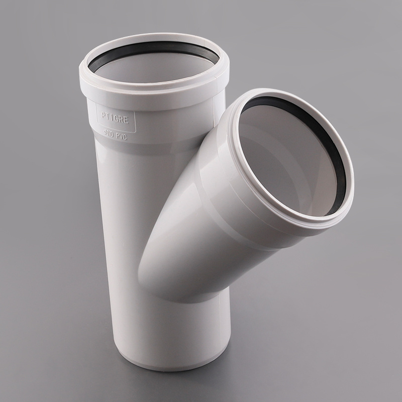 Hot sales in the factory in the current season skew tee with socket plastic tee joint pipe