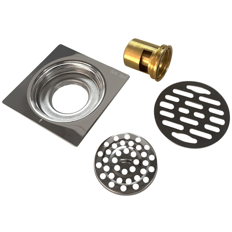 China zhejiang linear anti odor bathroom tile insert shower the floor drain trap cover stainless steel