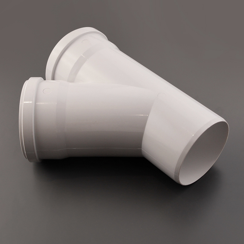 Hot sales in the factory in the current season skew tee with socket plastic tee joint pipe