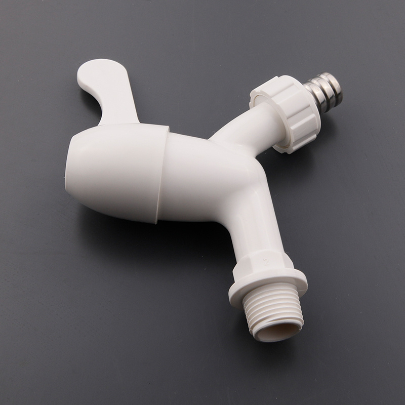 Wholesale pvc plastic tap ware white handle water dispenser taps indoor outdoor use faucet