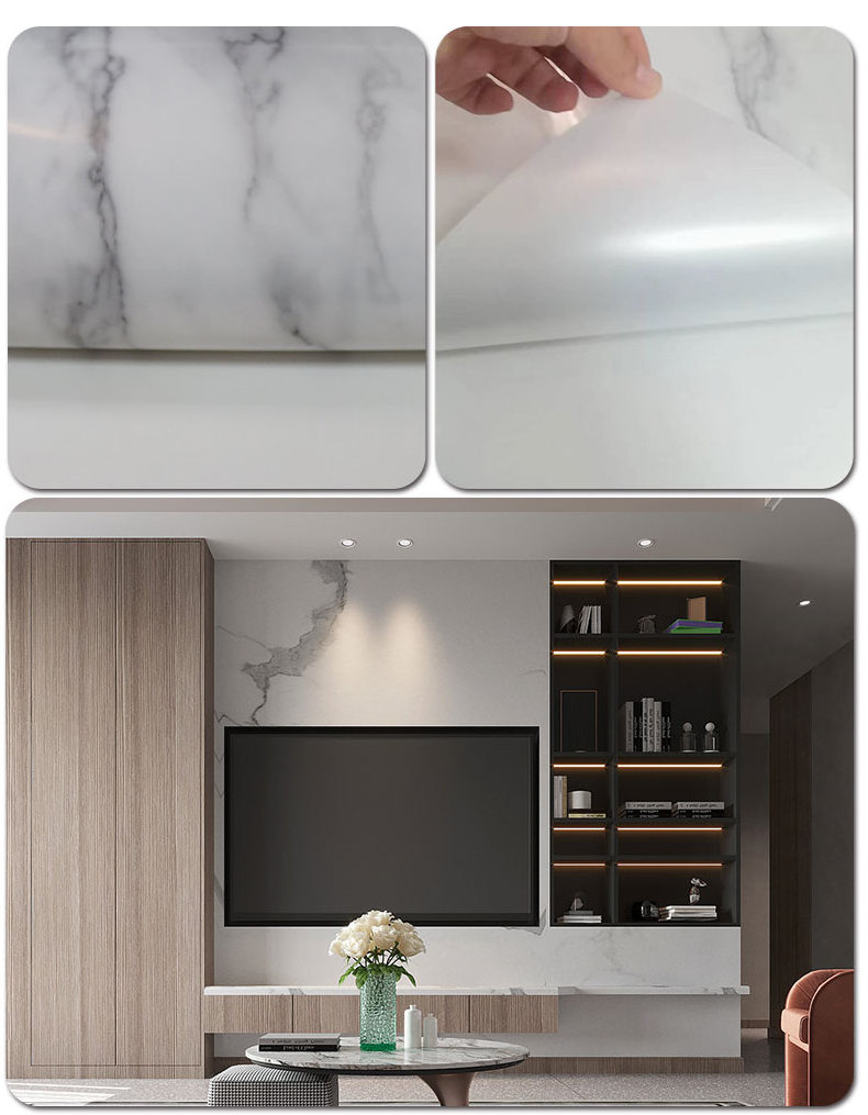 PVC self-adhesive square in kitchen and toilet wall sticker Wholesale Bathroom marble tile wall sticker