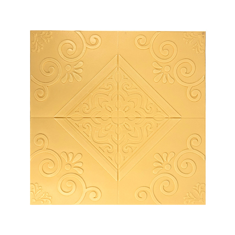 Custom European Style Golden Flower mural Wall Covering Gold wall paper 3d wallpaper for Living Room