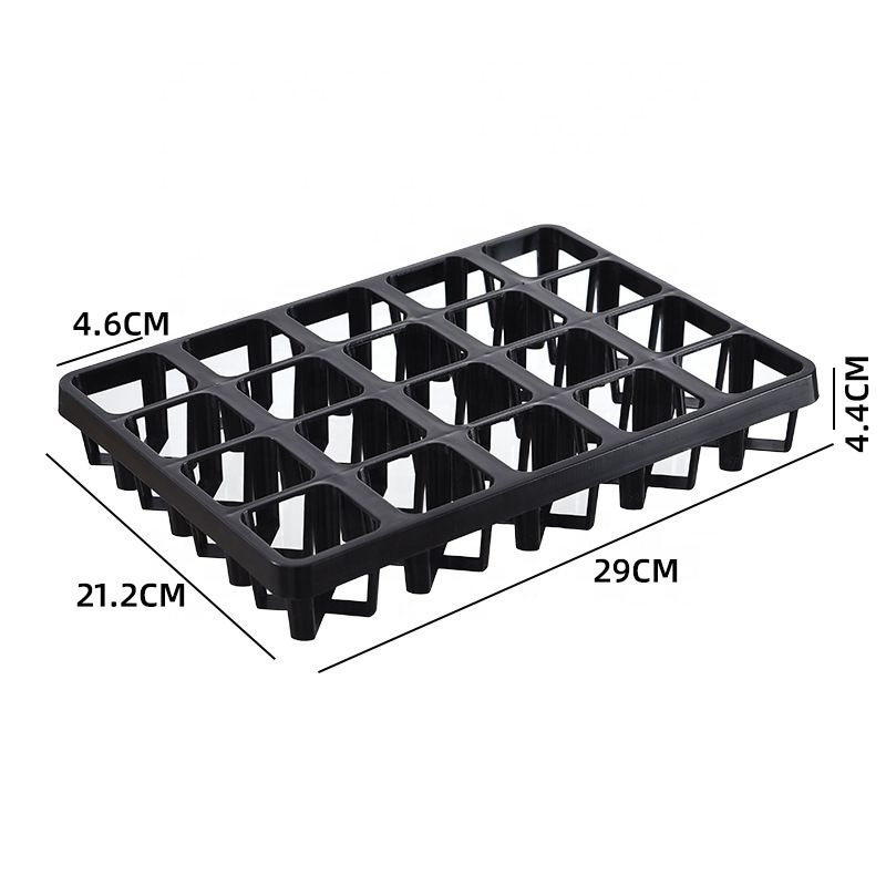 Garden Cultivation Plant Seedling Tray 20/24 Holes Plastic Square Pot Carry Tray