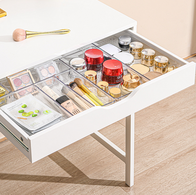 Custom OEM 25 Pack Transparent Drawer Divider Organizer Drawers Desk Drawer Organizers for Kitchen Bedroom Office Makeup