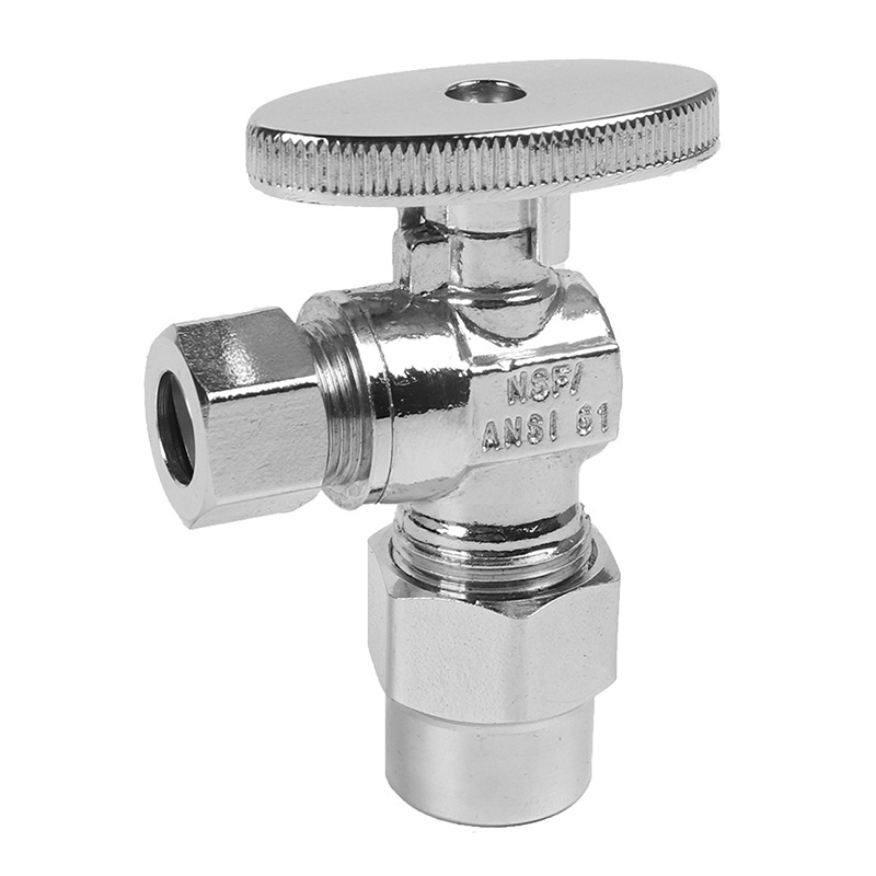 Wholesale Pipe Fittings 1/4 Turn Angle Stop Valve Toilet Cpvc Solvent Weld North America Safety Valve