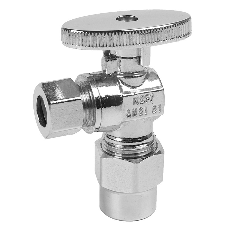 Wholesale Pipe Fittings 1/4 Turn Angle Stop Valve Toilet Cpvc Solvent Weld North America Safety Valve