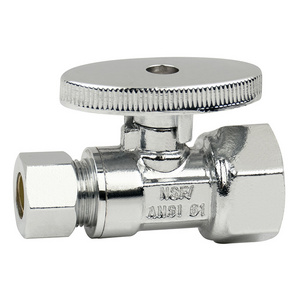 Pipe Fittings Plumbing Tools Lead-free Copper 1/4 Turn Straight Stop Valve Fip 1/2"fip * 3/8"od + Brush Fitting Toilet