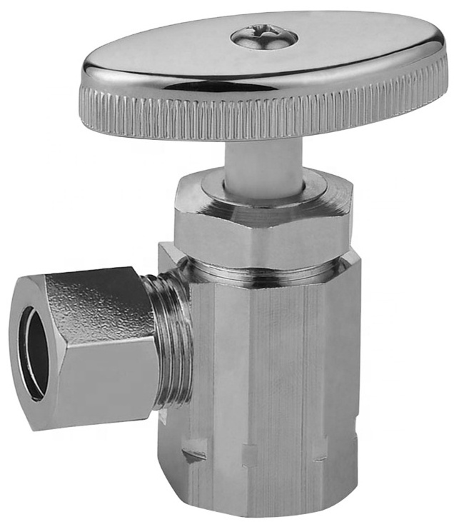 1/4 Quarter Turn Brass Angle Stop Valve 1/2